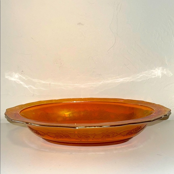 Normandie Oval Carnival Glass Style Vegetable Bowl - Picture 1 of 15